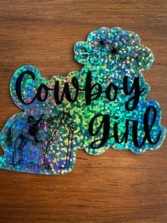 Cowboy Girl Sticker